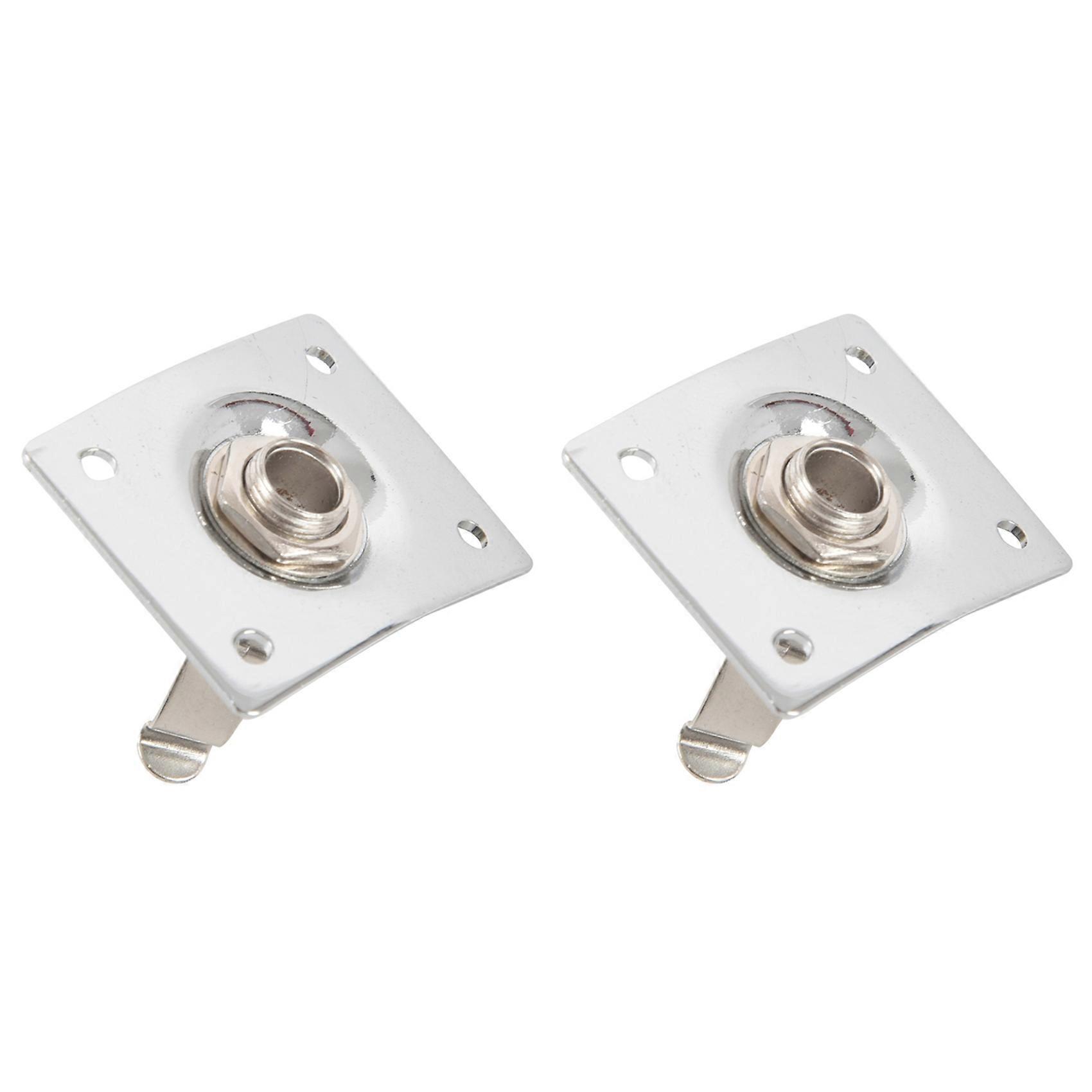 2X Chrome Plate Space E-Output Socket for Electric Guitar