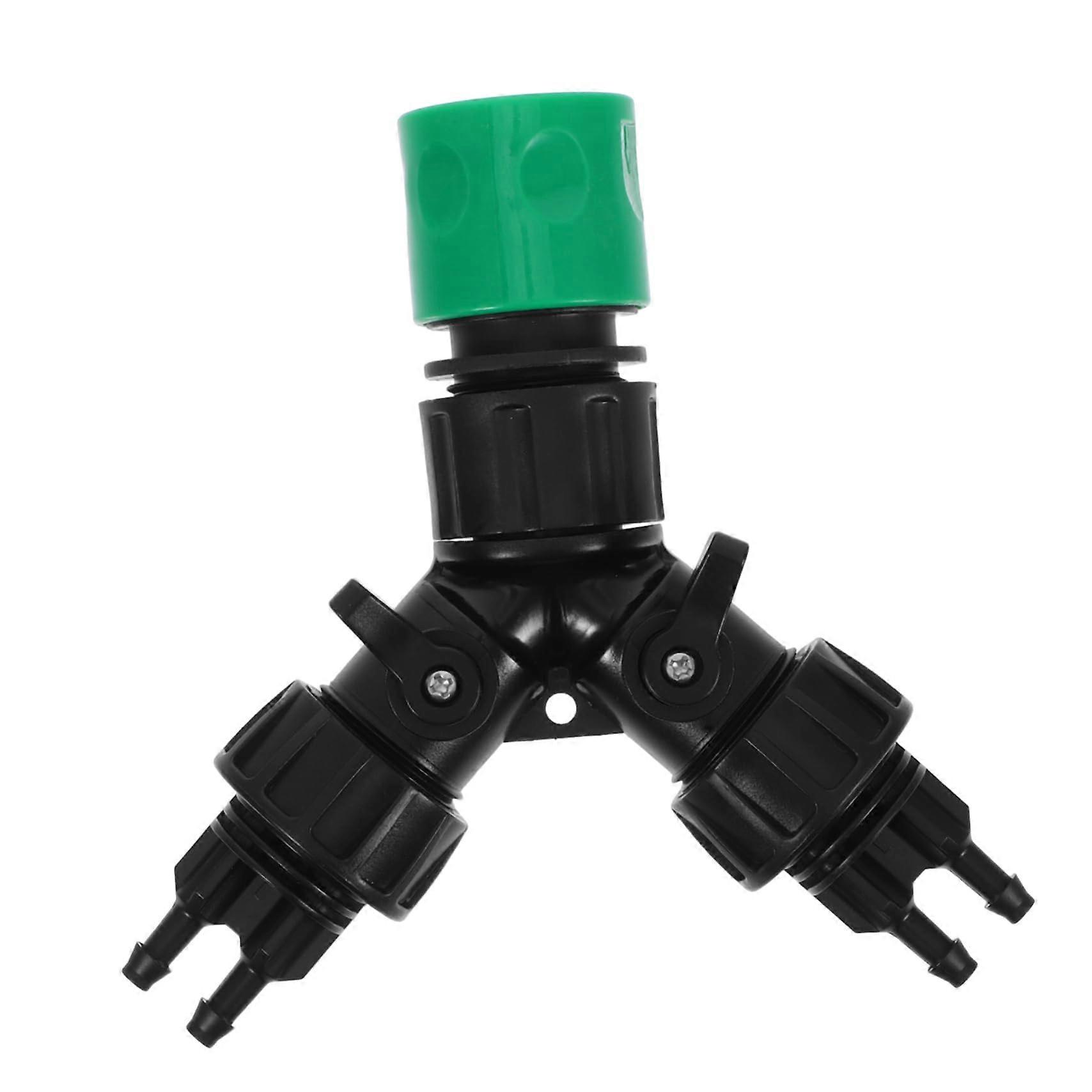 Drip Irrigation Hose Splitter with Precise Flow Control, 2 Way Brass Garden Irrigation Connector