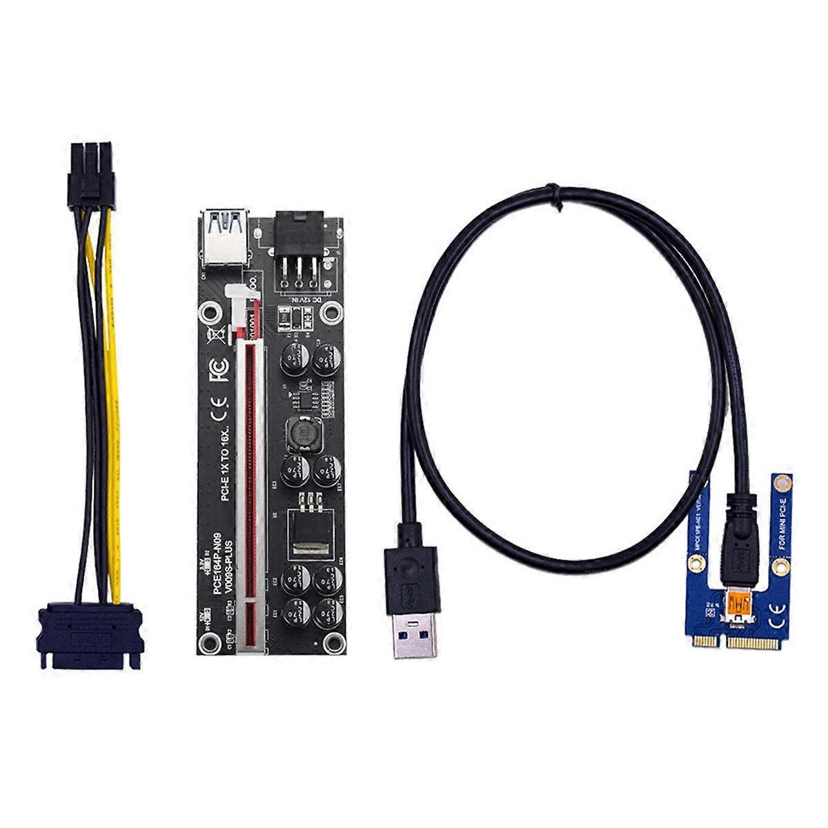 MINI PCI-E Extender to PCI-E 16X Interface with 6Pin Power