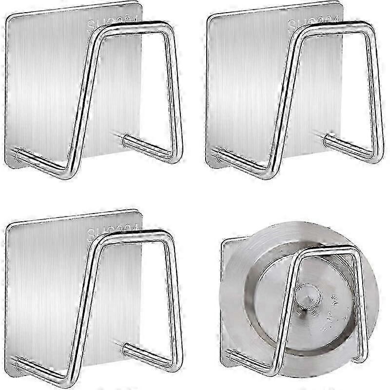 2026 4-Piece Self-Adhesive Sponge Holders Waterproof Rust-Resistant Quick-Drying for Kitchen Sink Caddy