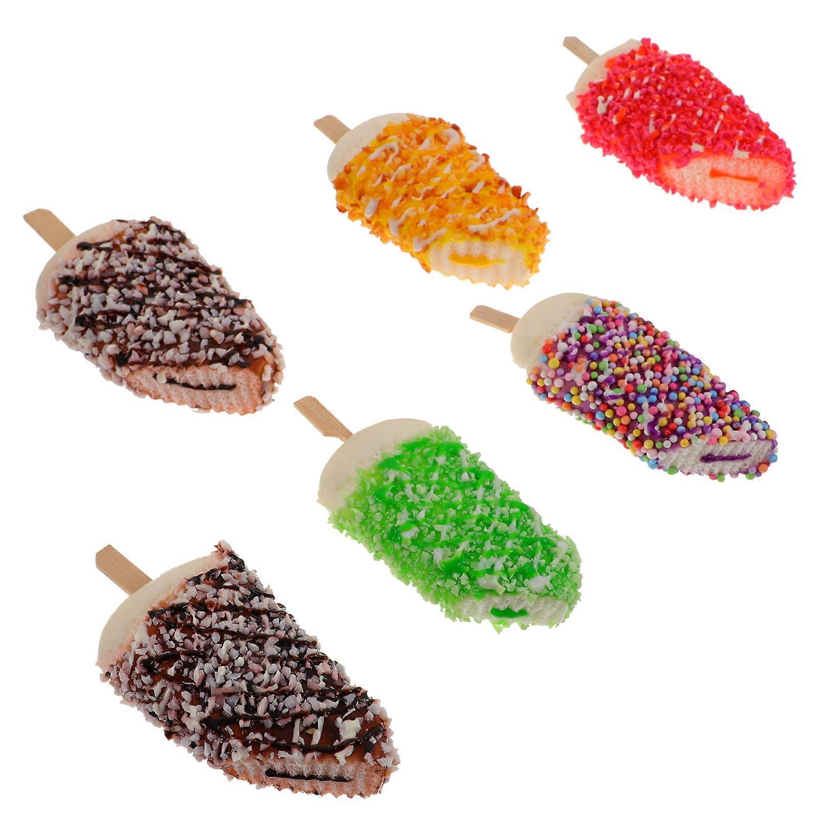 Simulation Ice 6Pcs Fake Nut Ice Creams for Home Decor