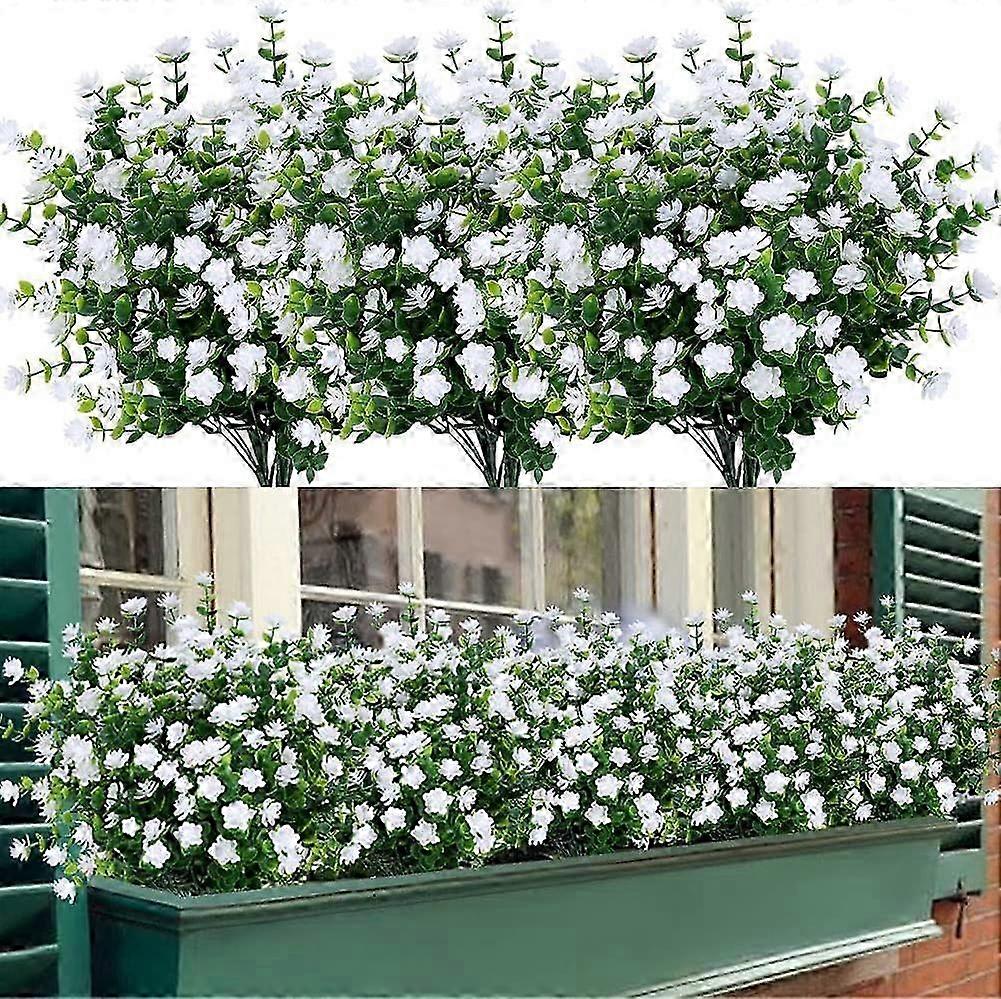 Fleurs artificielles, faux buis d'extérieur résistants aux UV, plantes vertes artificielles en plastique pour jardinière suspendue extérieure, patio, jardin, mariage, etc.