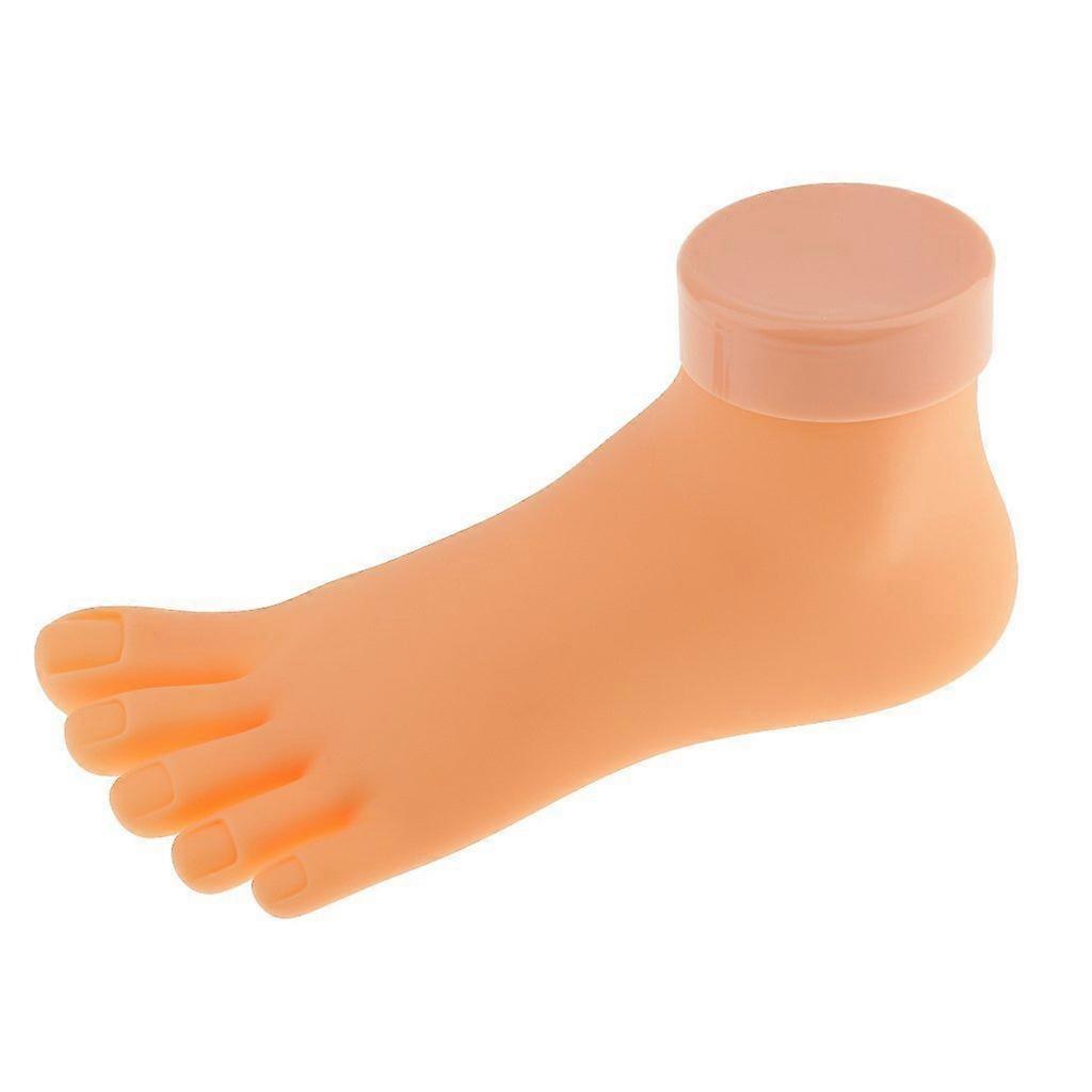 Pedicure Practice Foot Mannequin with Secure Nail Tip Hold, Reusable Nail Training Model