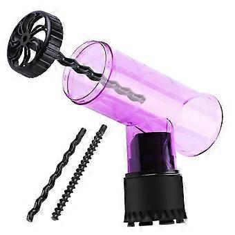 Difusor para secador de cabelo compatível com cabelos cacheados, com fluxo de ar que reduz o frizz e define os cachos, cor violeta myi.