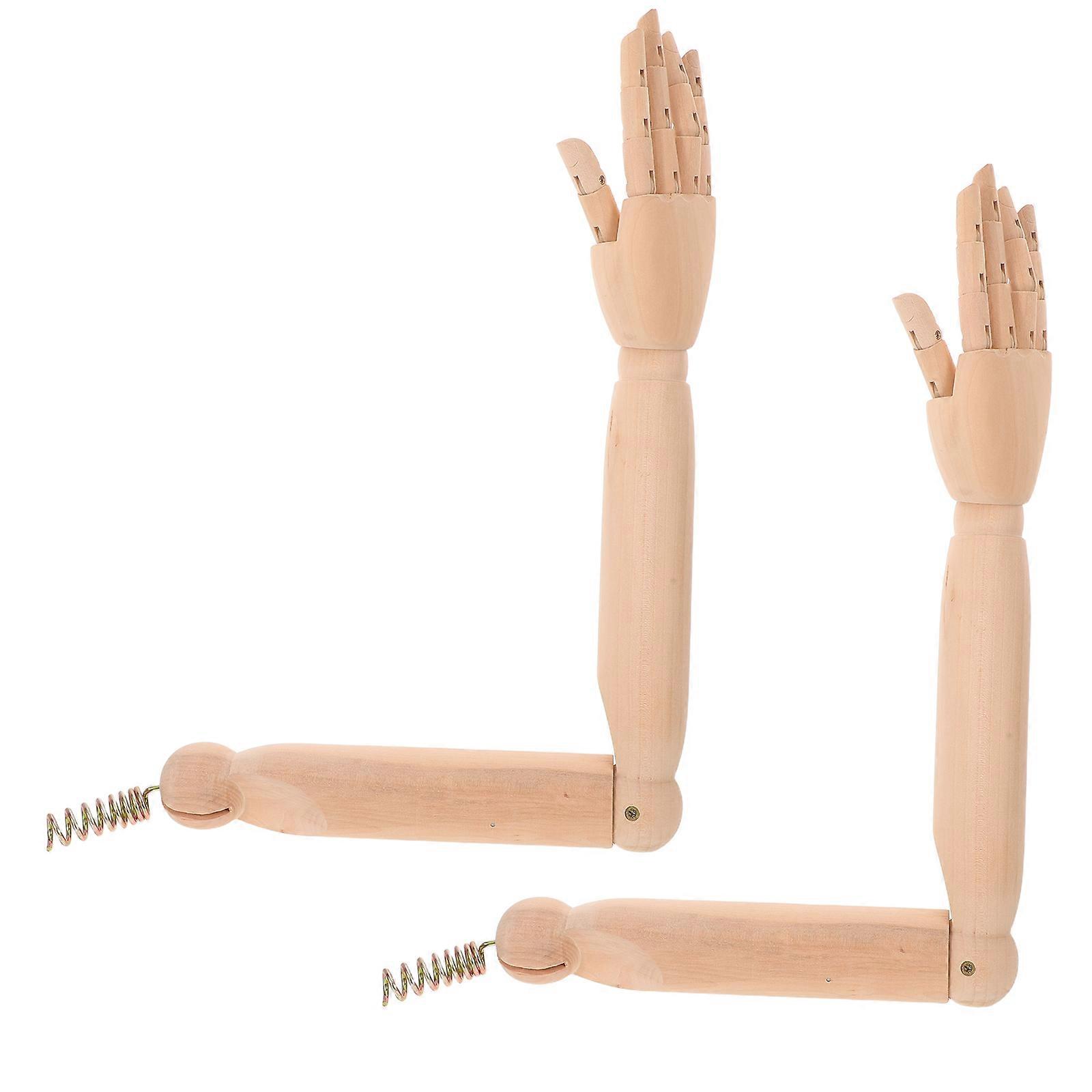 Wooden Mannequin Arm Replacement with Flexible Joints for Display