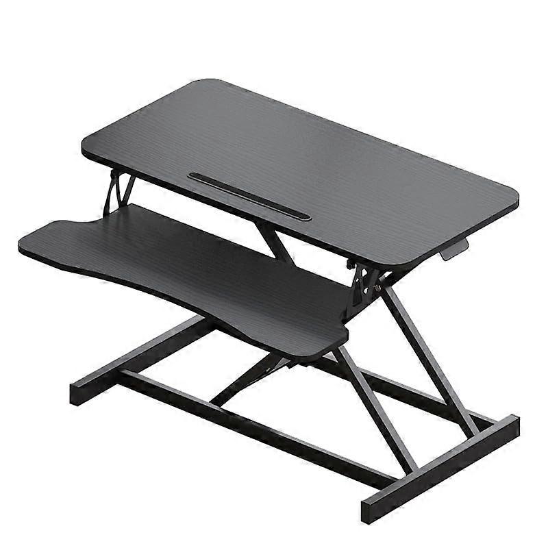 Standing Desk Converter 95cm with Wide Keyboard Tray, Ergonomic Height Adjustable Foldable Riser