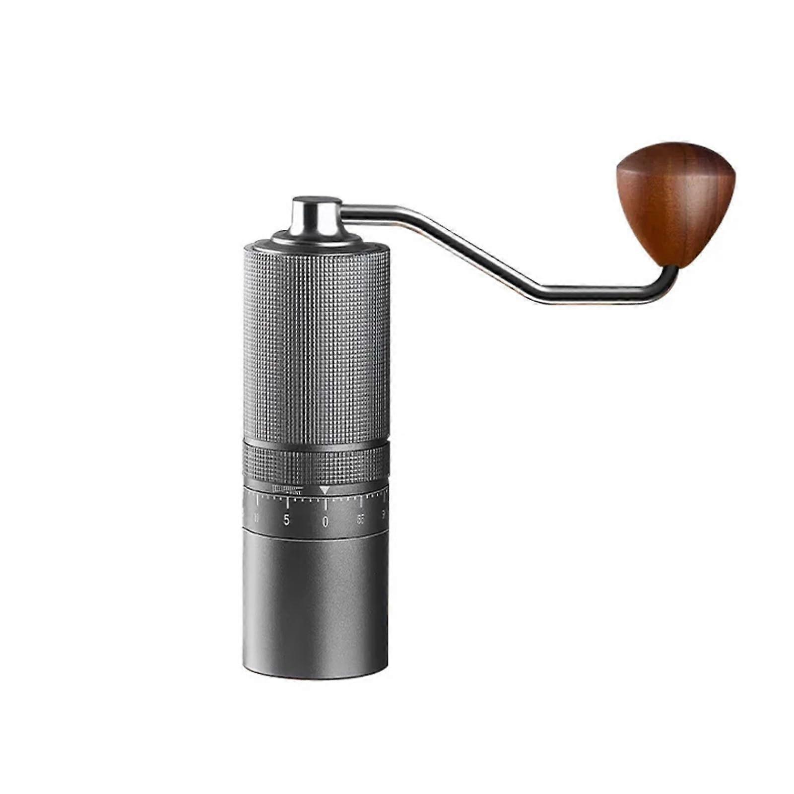 Manual Coffee Grinder with Adjustable Burrs for Espresso Beans, Long Stainless Handle, RustResistant