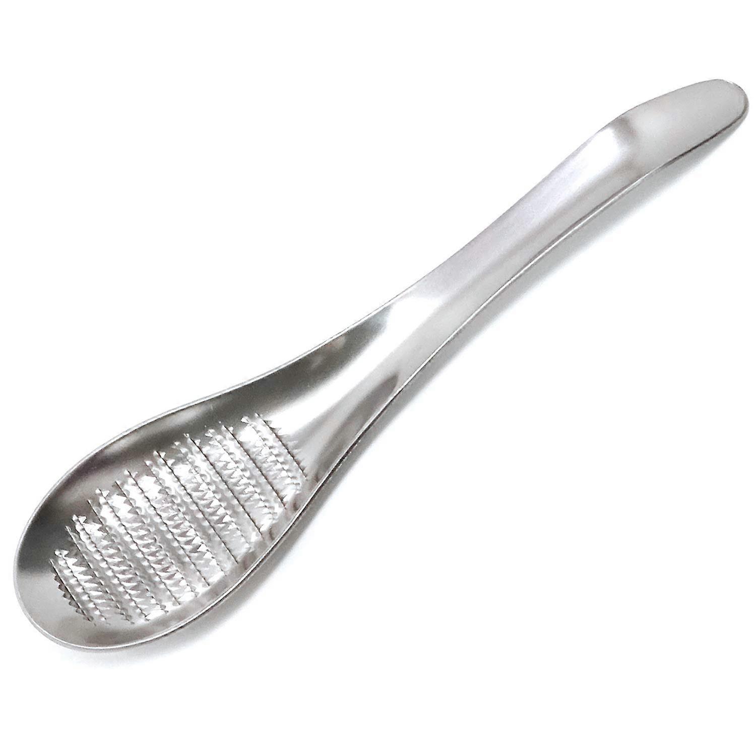 Stainless Steel Garlic Ginger Grater Spoon with Sharp Surface for Kitchen Vegetables