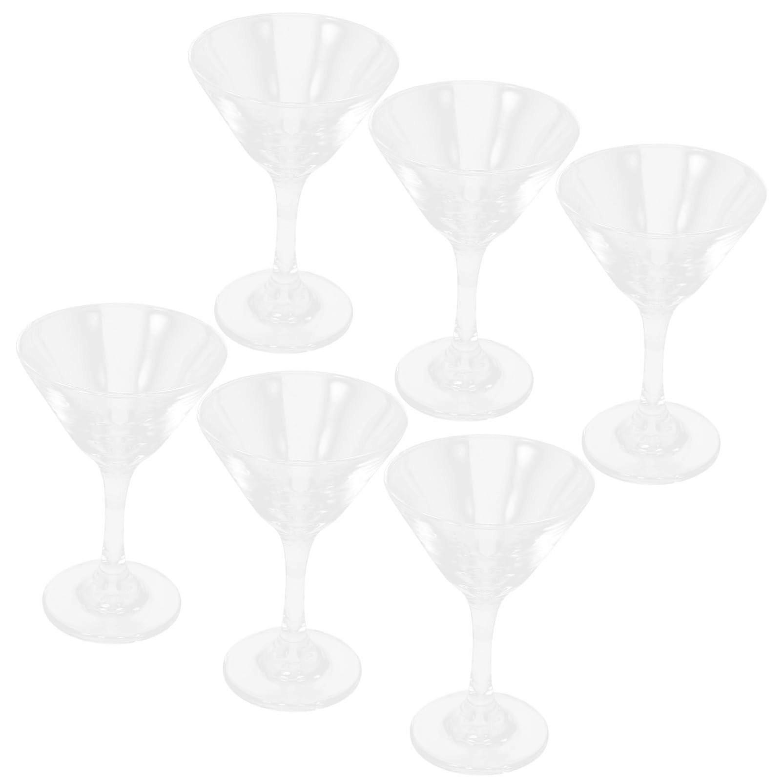 6pcs Crystal Stemless Wine Glasses and Martini Goblets for Wedding Party