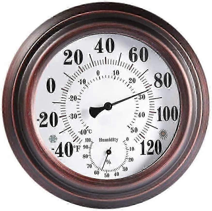 20cm Retro Thermometer Hygrometer