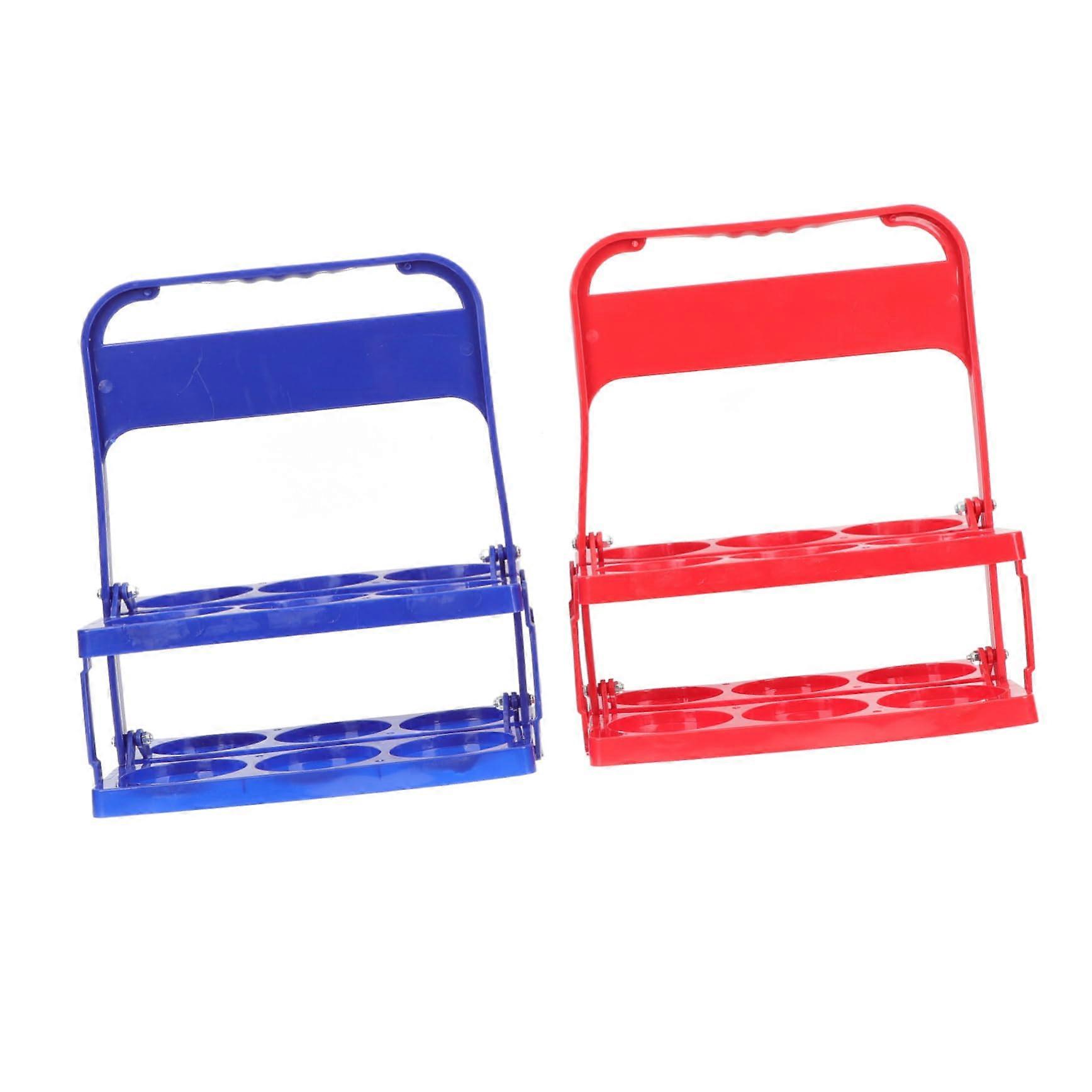 2pcs Wine Bottle Carrier Tote with Durable Plastic Beer Holder for Efficient Kitchen Organization