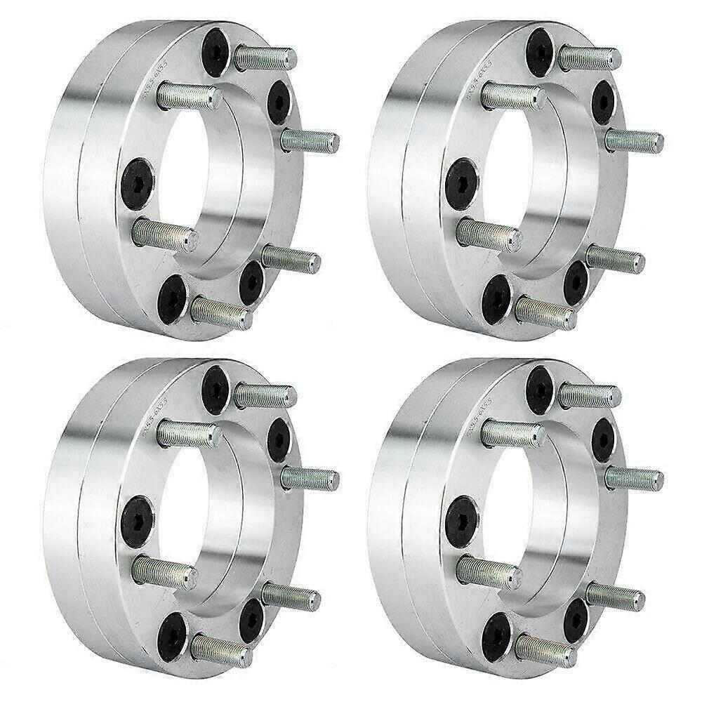 2 Inch Wheel Spacers 5x5.5 to 6x5.5, Bolt Pattern Conversion Adapters for Dodge Ford Jeep Ram