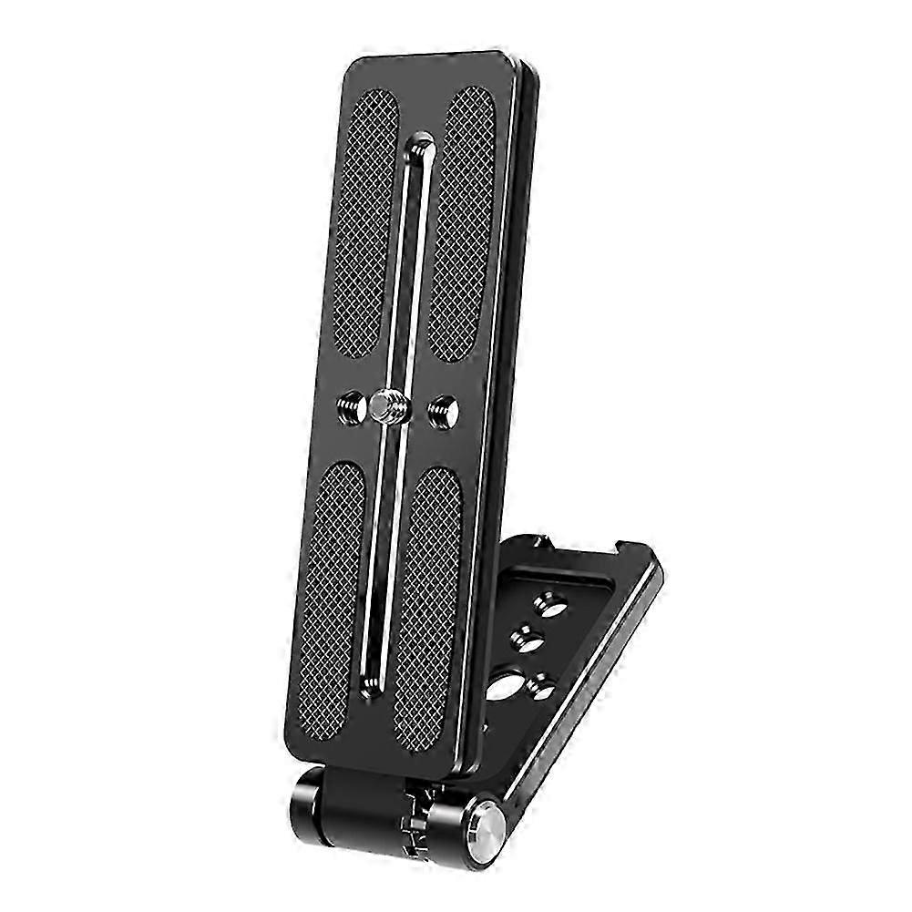 L Shaped Quick Release Plate Adjustable Angle L Bracket for DSLR Cameras, Vertical Horizontal Filming Tripod Mount