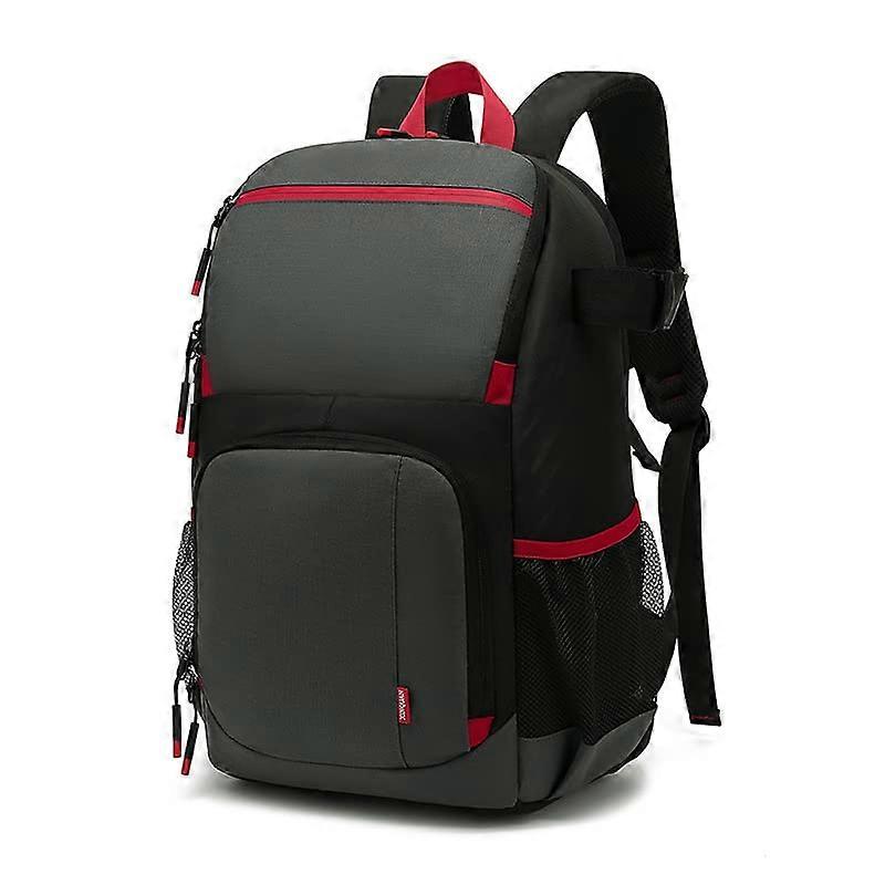 Waterproof Camera Backpack with Adjustable Dividers, Large Capacity Photography Bag Grey