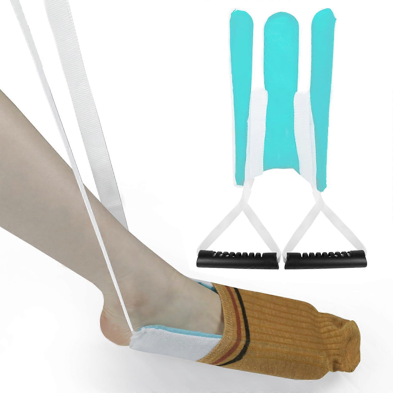 Sock Aid for Seniors and Disabled with AntiSlip Handle Grip, No Bending, Easy Pull Cord