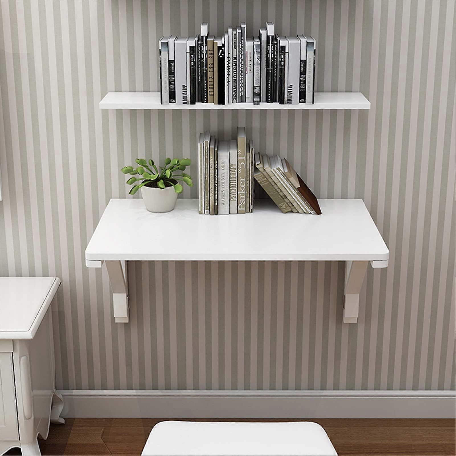Wall Mounted Folding Table 60x45cm with HeavyDuty Brackets for Kitchen or Small Space Desk