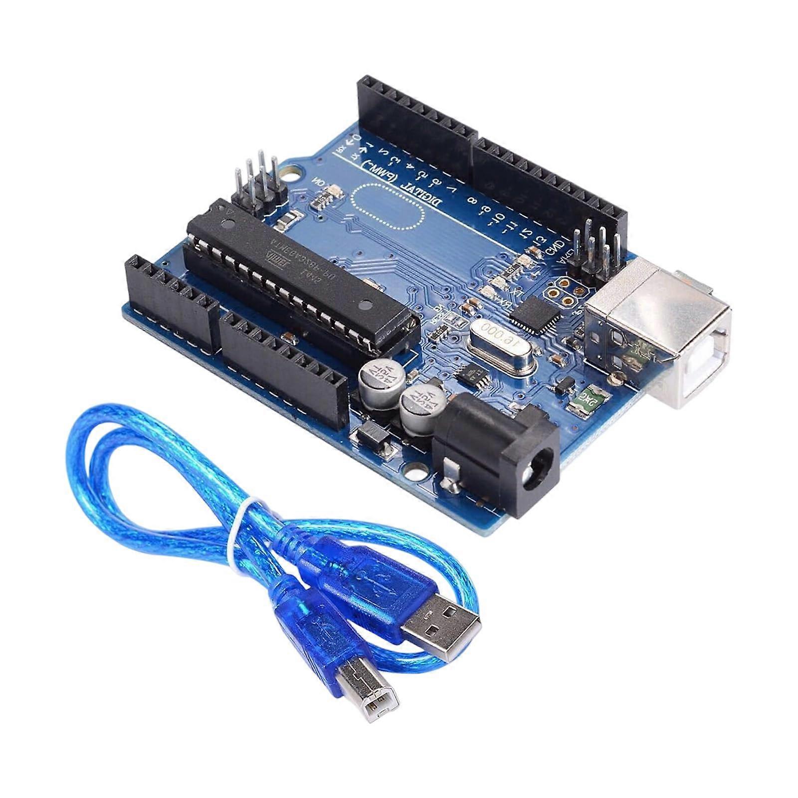 Development Board USB Microcontroller 16MHz 32KB with Cable and Digital Analog Pins for Arduino