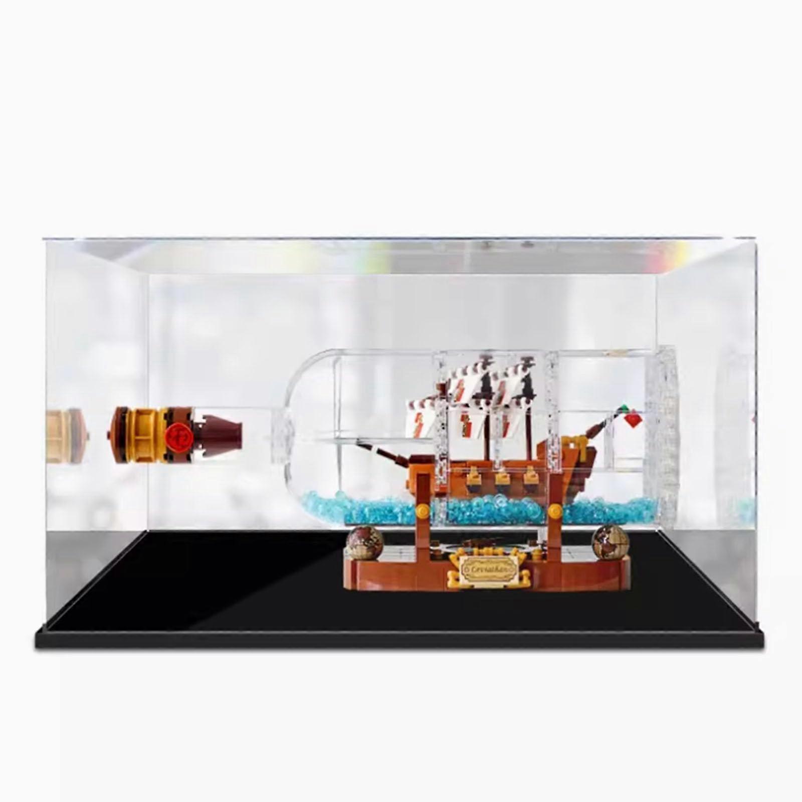 Display Case Clear Dustproof Acrylic Box Exact Fit for  21313  in a Bottle Model