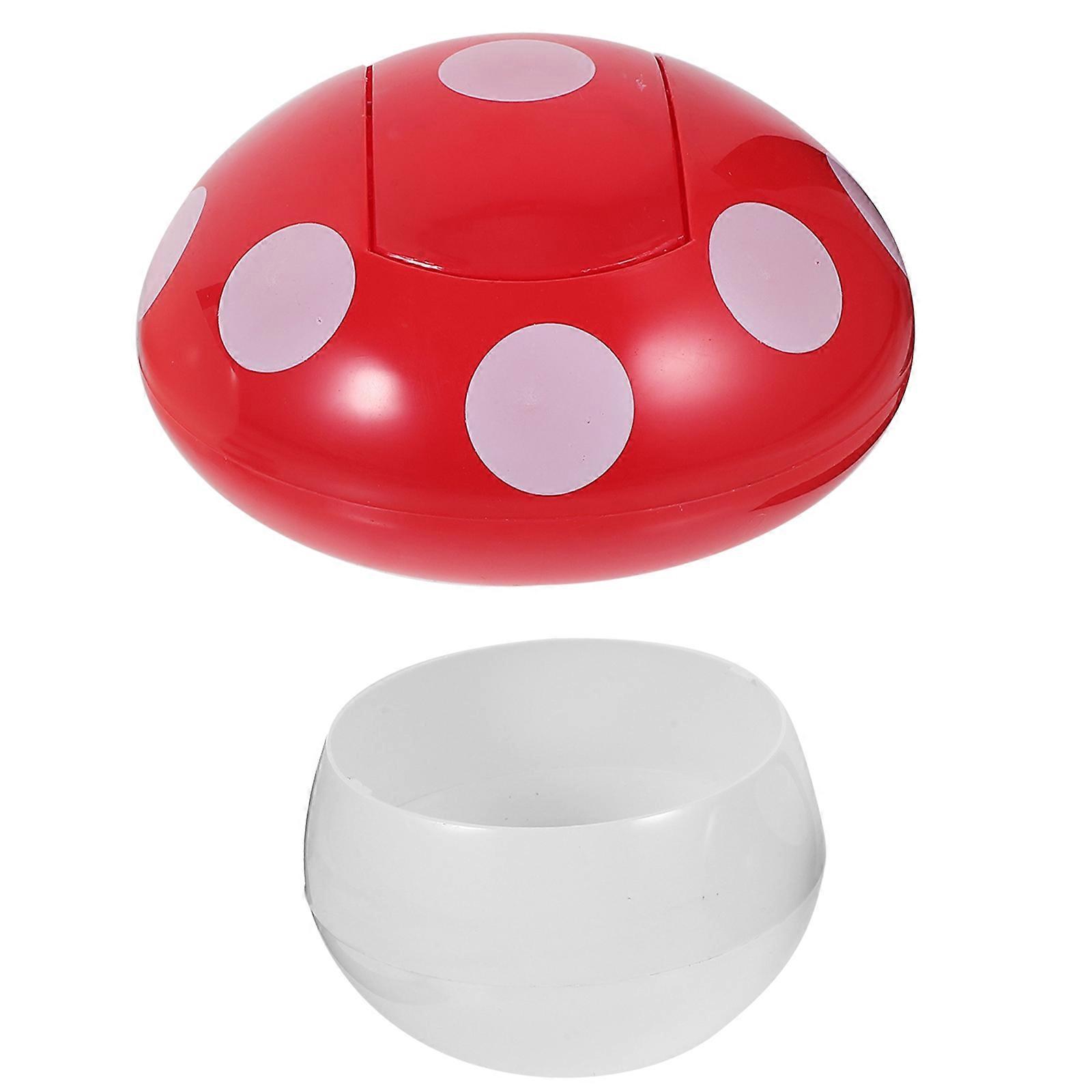 Mini Desk Trash Can Mushroom Garbage Bin for Storage Use with Lid