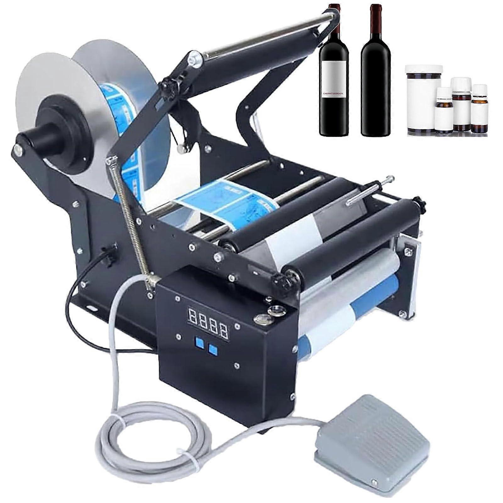Semi Automatic Round Bottle Labeling Machine with Speed Bubble Application 2040 Pcs/min