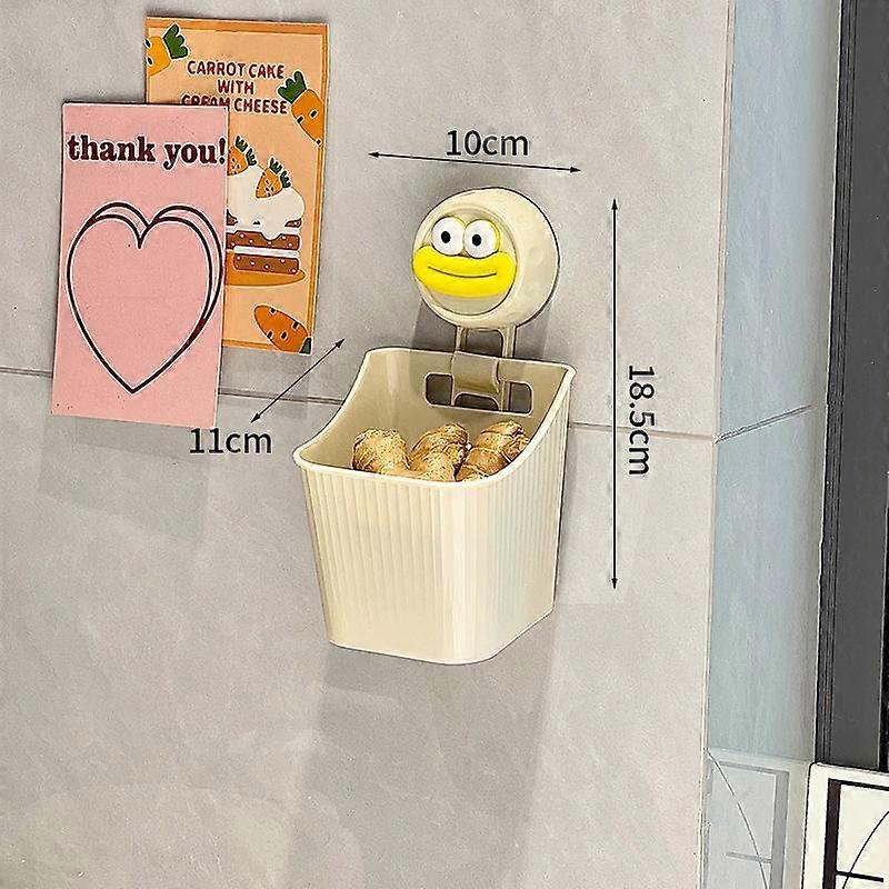 Kitchen Wall Mounted Storage Rack, Non-Drilling, Transparent