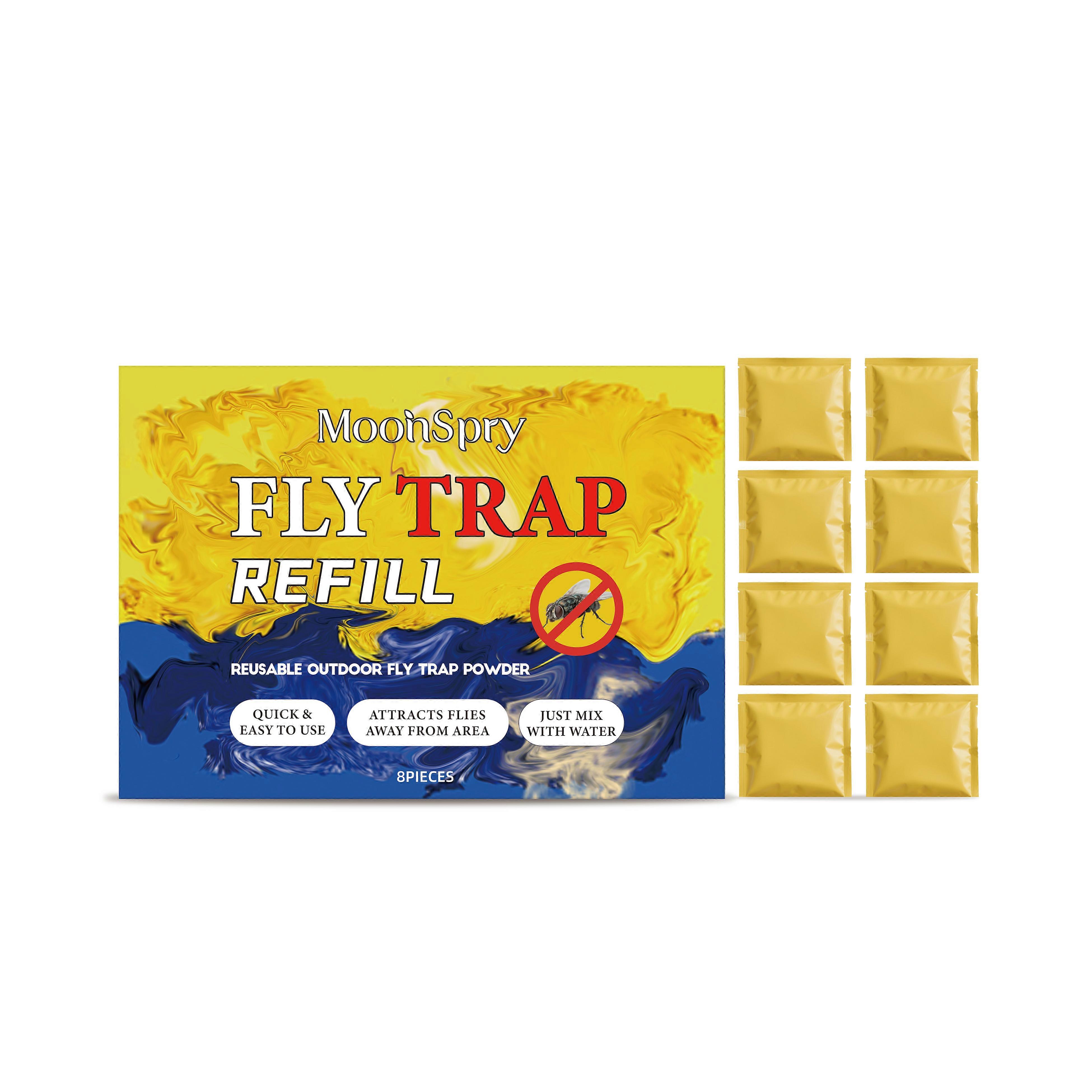 Moonspry Fly Trap Bait Agent Physically Traps Flies, Suitable For Multiple Settings, Dissolves In Water For Use