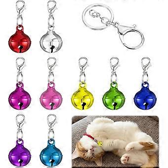 10 Pcs Pet Bells for Dog Cat Collar, Colourful Pet Small Bells with Clasps Cat and Dog Round Bell Pet Collar Accessories for Collars