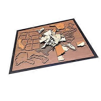 US Geography Puzzle With Smooth Block Designed For Stress Relief Activities Geography Study Multicolor