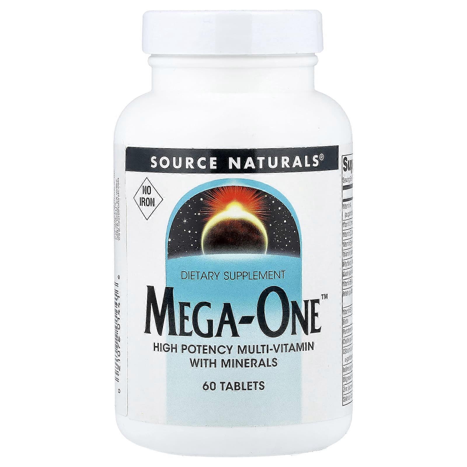 Source Naturals, Mega-One™, No Iron, 60 Tablets, 2-Pack