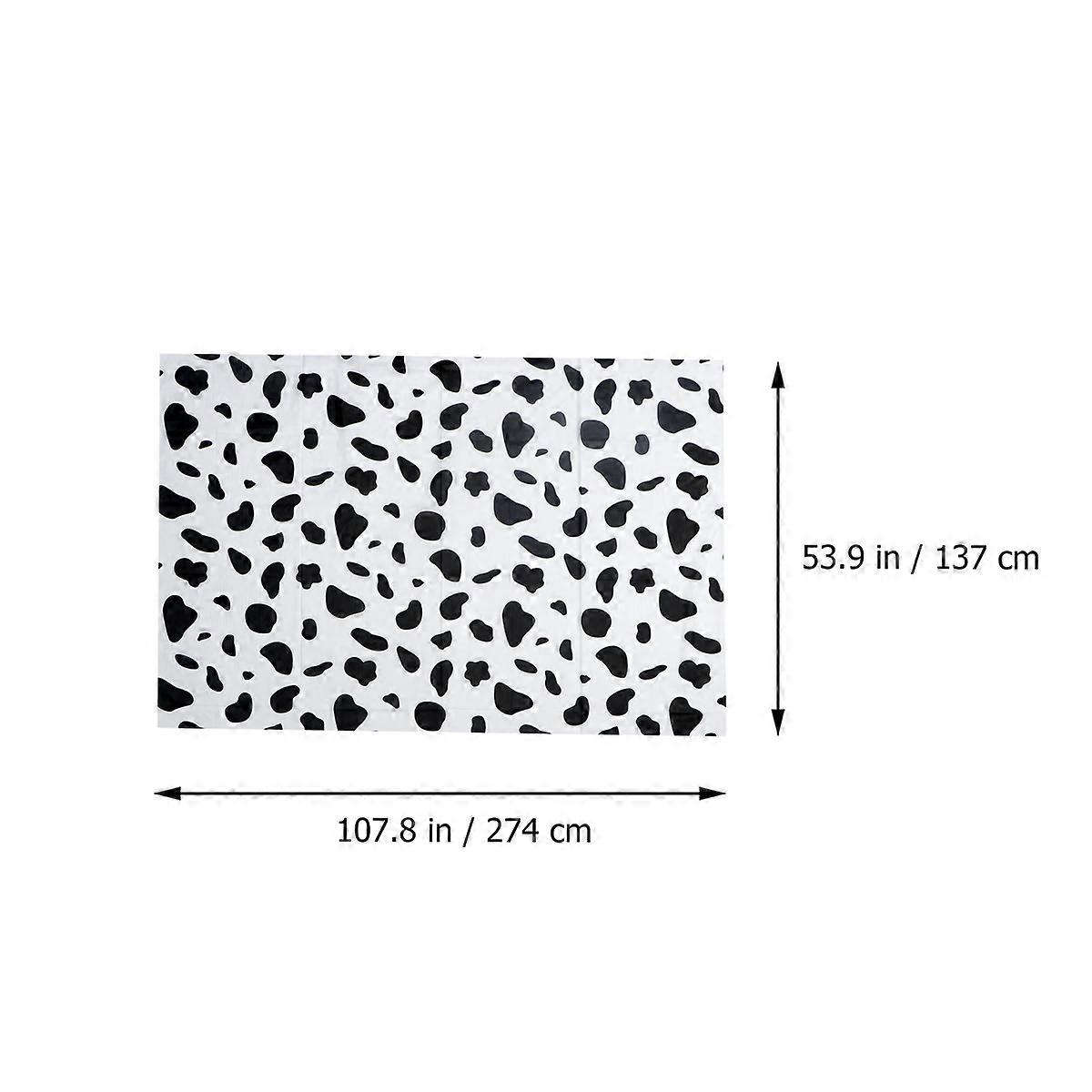 Party Use Cow Pattern Disposable Tablecloth 2Pcs Rectangular Table Covers