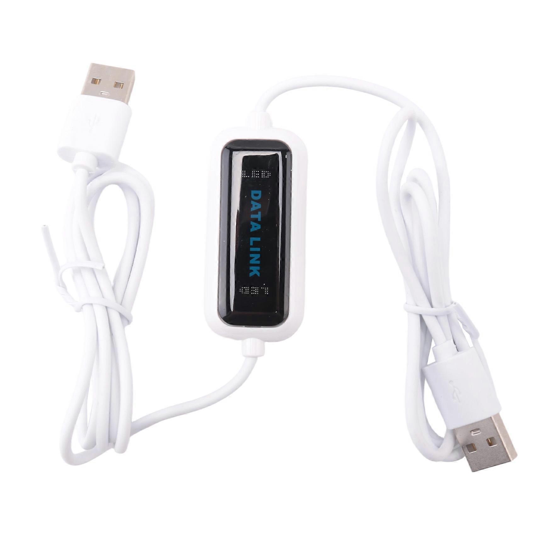 USB PC to PC Online Share Sync Link Net Direct Data File Transfer Bridge LED Cable Easy Copy Between 2 Computer