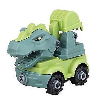 Dinosaur Construction Vehicles Toys DIY Assembly Engineering Trucks Excavator for Kids