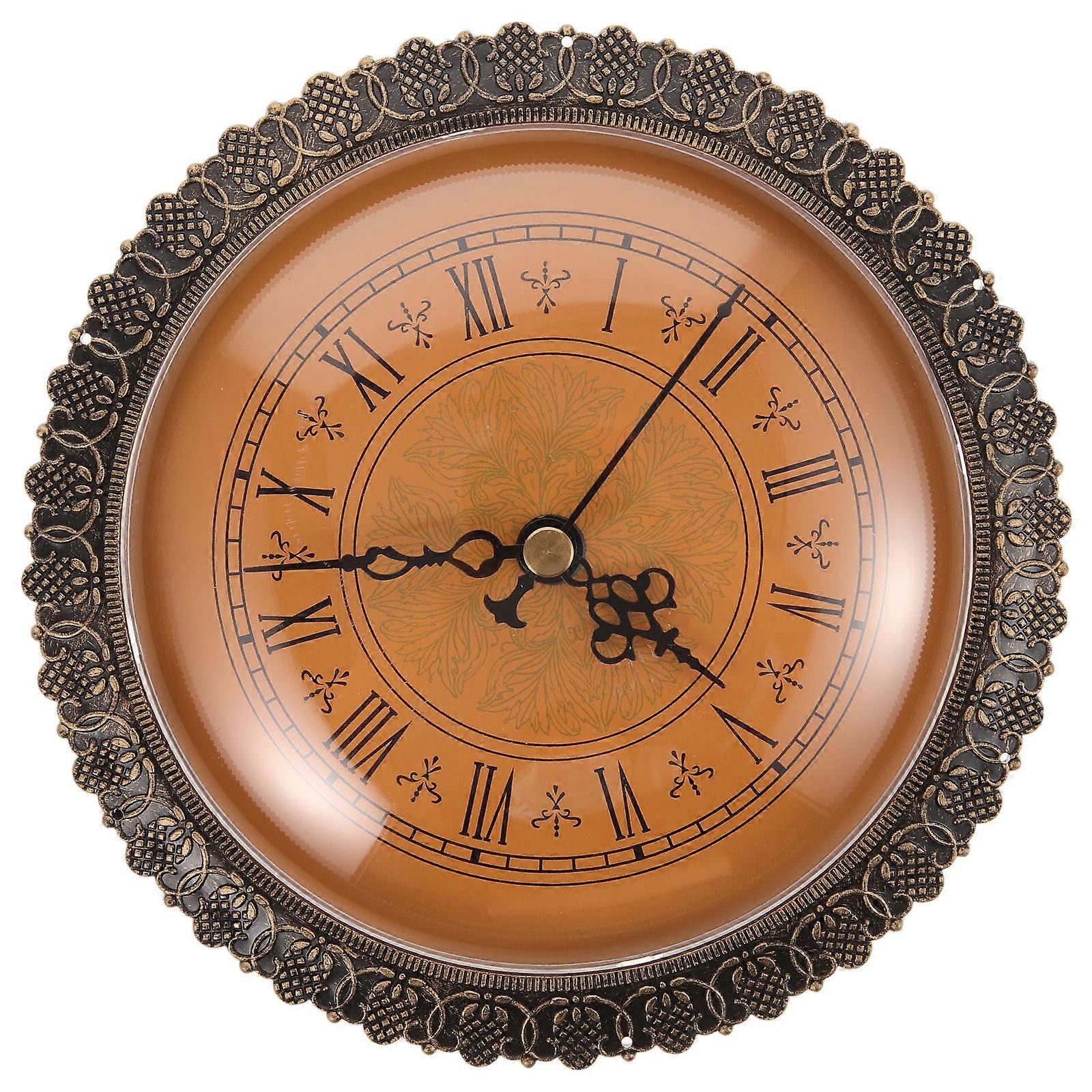 Retro Clock Insert DIY Round Clock Head Small Clock Head Insert Quartz Clock Insert Clock Supply