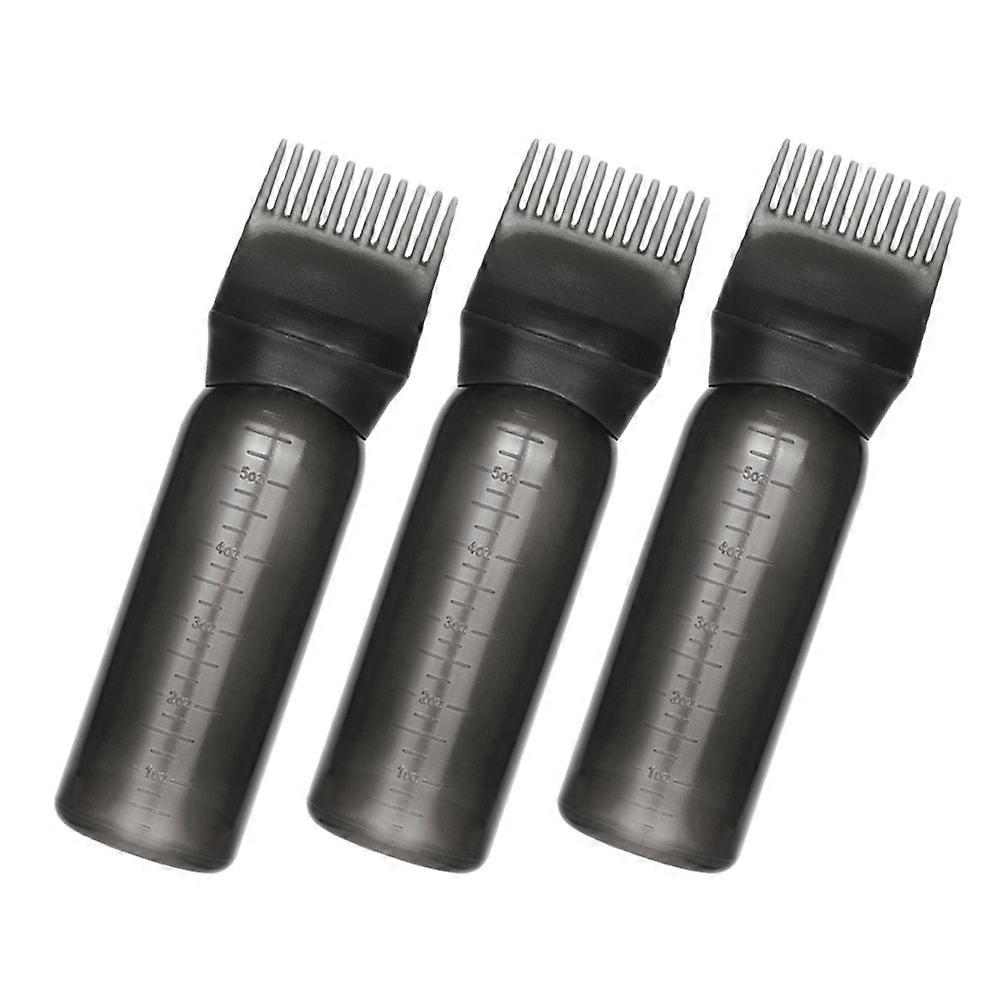 3 pcs Root Comb Applicator Bottle Hair Dye Root Applicator Bottle Scale Root Applicator Bottle