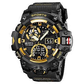 STRYVE S8027 Sports Dual Display Chronograaf Horloge Goud