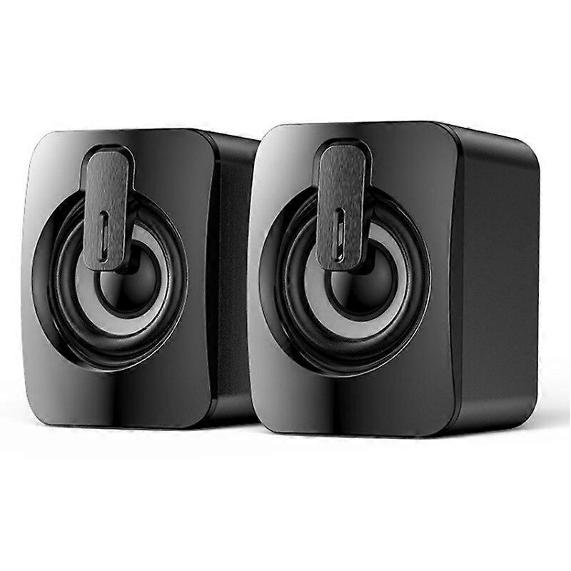 Mini Computer Speaker Stereo Stereo Subwoofer Speaker Sound Box With Light Cable compatible with Laptops Computer Desktop