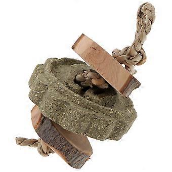 Natural Wood Rabbit Molar Teething Ball compatible with Chewing Healthy Dental Care Chewable Treats compatible with Bunnies Hamsters Guinea Pigs Rabbi