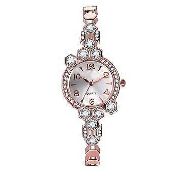 Armbåndsur i legering med dekorasjon for tidtaking, 3 deler, rosa
