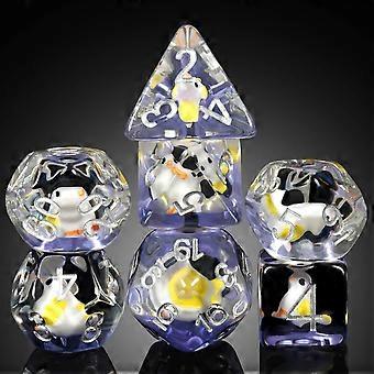Bird  Dice.  7PCS Resin DND Die with Velvet Pouch for Dungeons and Dragons Role Playing Games and Tabletop GamesBird