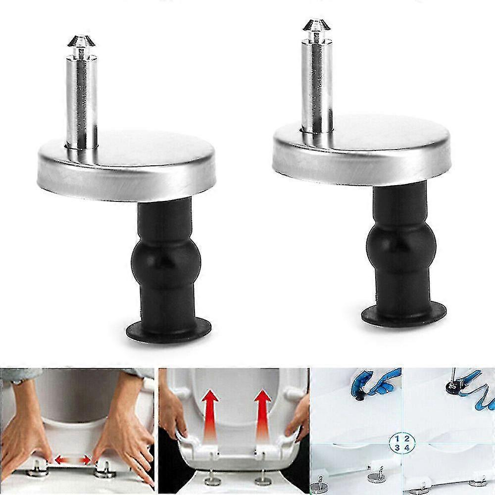 2 Pack Fixed Toilet Seat Hinges Accessories Quick Release Hinges