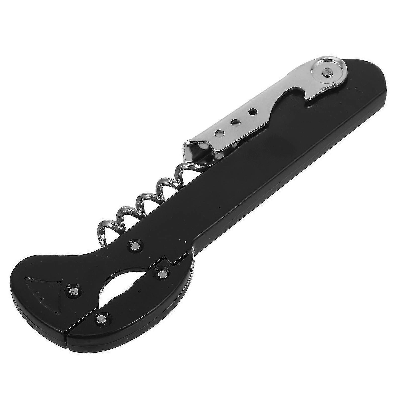 Durable Corkscrew Open Tool for Efficient Opening Black