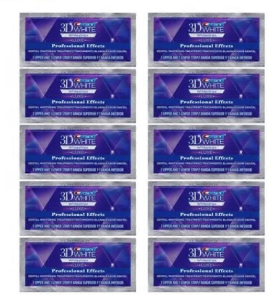 Crest - 3D TeethWhite Şeritler Profesyonel Etkisi (10 Adet)