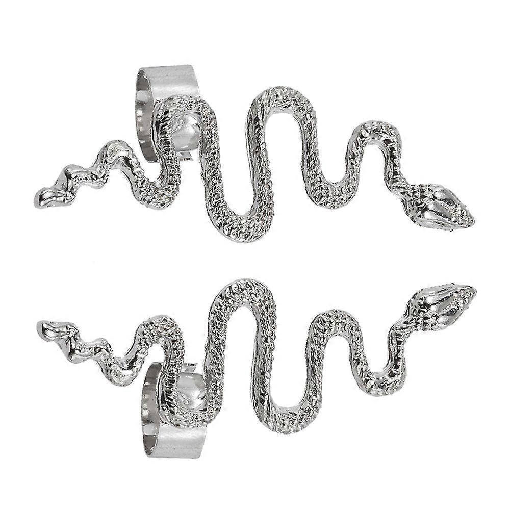 Snake Earrings Chic Snake Shaped Ear-Stud Designed for Decor 2Pcs