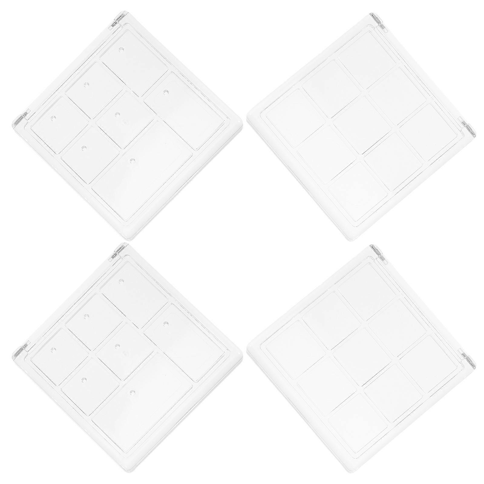 Eyeshadow Palette Makeup Container for Storage 4Pcs Transparent Empty Cases