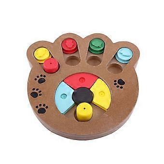 1 pezzo di simpatico cucciolo multifunzionale interattivo giocattolo in legno trattato con cibo per animali domestici cane e gatto zampa