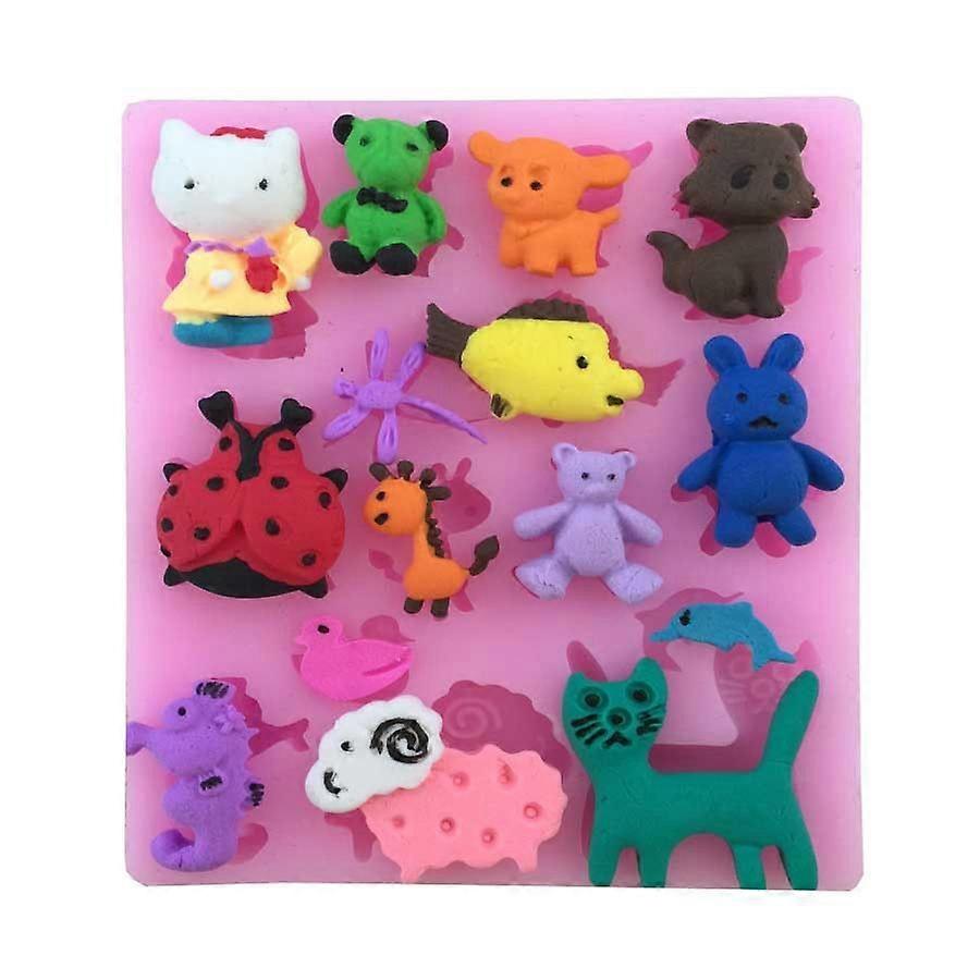 Cat and horse animals set shape chocolate mold - 1PC