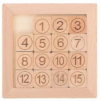 Slide Number Puzzle Toy Wooden Number Cognition Toy Kids Educational Toy