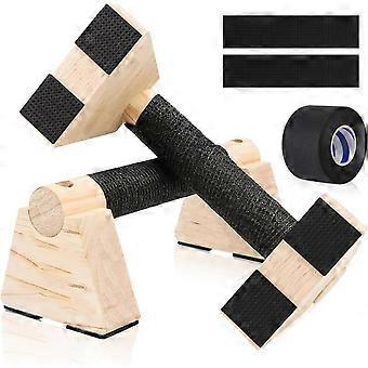 Liegestützgriffe aus Holz, rutschfeste Calisthenics-Griffe für Krafttraining und Gymnastik