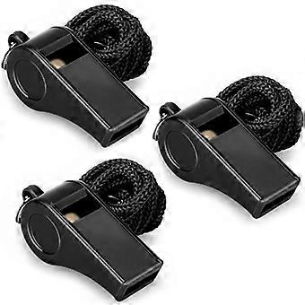 Plastic Sports Whistles with Lanyard - 3 Packs Loud Crisp Sound for Coaches