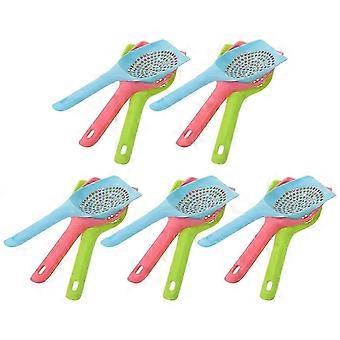 15-delige set met fijnmazige kattenbakschepjes en zeefjes, draagbare plastic poepschepjes voor het verwijderen van katten- en hondenuitwerpselen.